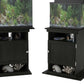 10/20 Gallon Aquarium Stand with Open and Concealed Storage - Black Oak