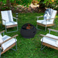 Asher 27" Wood Burning Fire Pit with Grilling Surface - Dark Gray