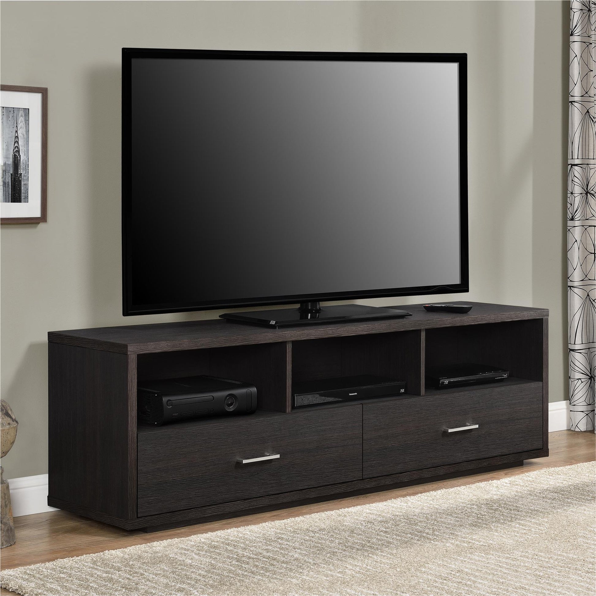 Clark TV Stand for TVs up to 70 Inch with Pull Out Storage Drawers - Espresso