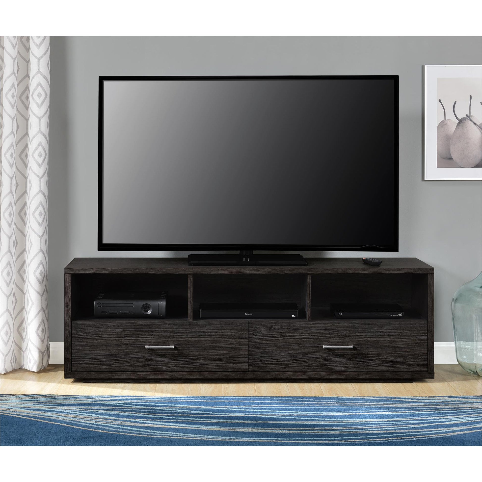 Clark TV Stand for TVs up to 70 Inch with Pull Out Storage Drawers - Espresso