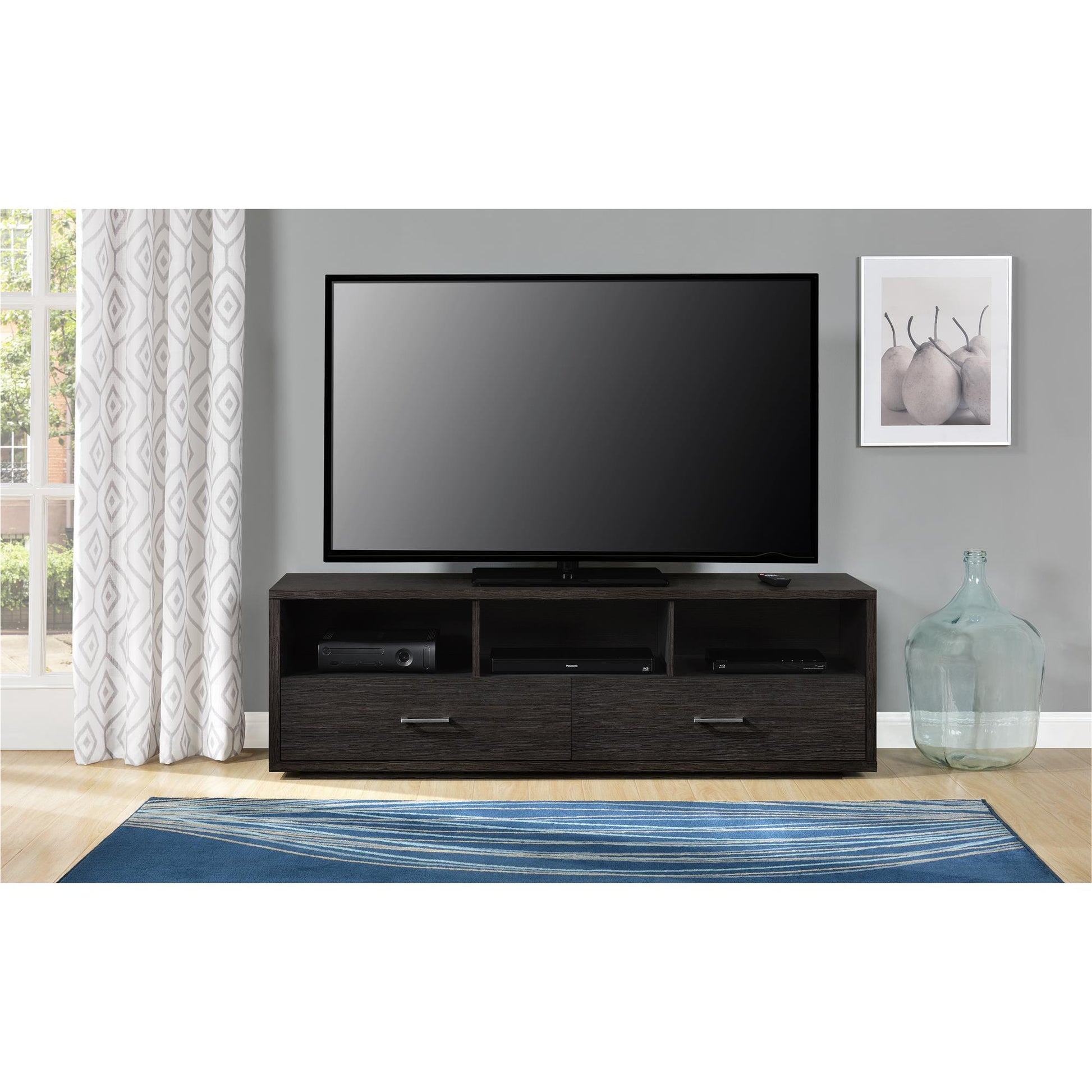 Clark TV Stand for TVs up to 70 Inch with Pull Out Storage Drawers - Espresso