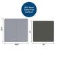 38.5 Inch Indoor and Outdoor Fold-in-Half Card Table with Handle - Gray - 1-Pack