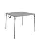 38.5 Inch Indoor and Outdoor Fold-in-Half Card Table with Handle - Gray - 1-Pack