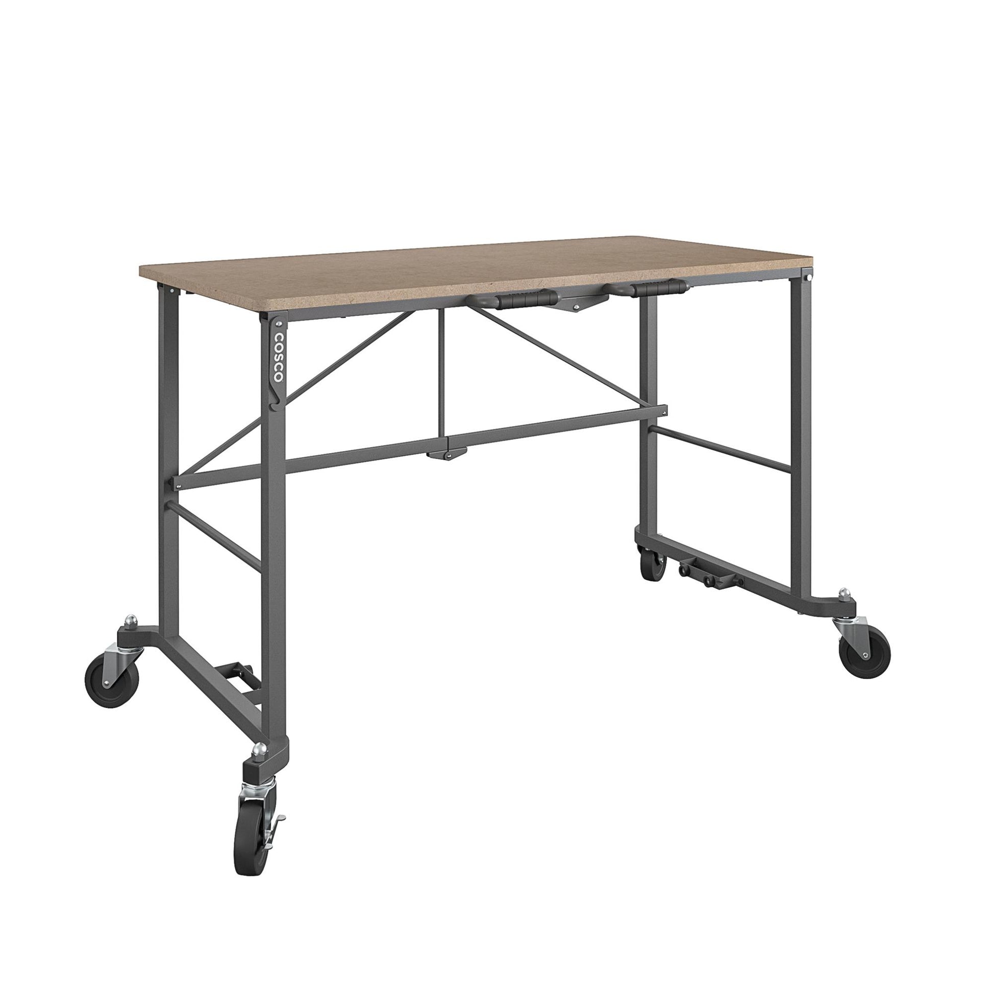 Smartfold Portable Folding Work Desk with 350 lb Weight Capacity - Tan