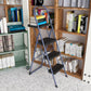 Multi-Step Folding Step Stool with 225 lb Weight Capacity - Navy - 3 Step with Tray