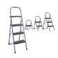 Multi-Step Folding Step Stool with 225 lb Weight Capacity - Navy - 3 Step with Tray