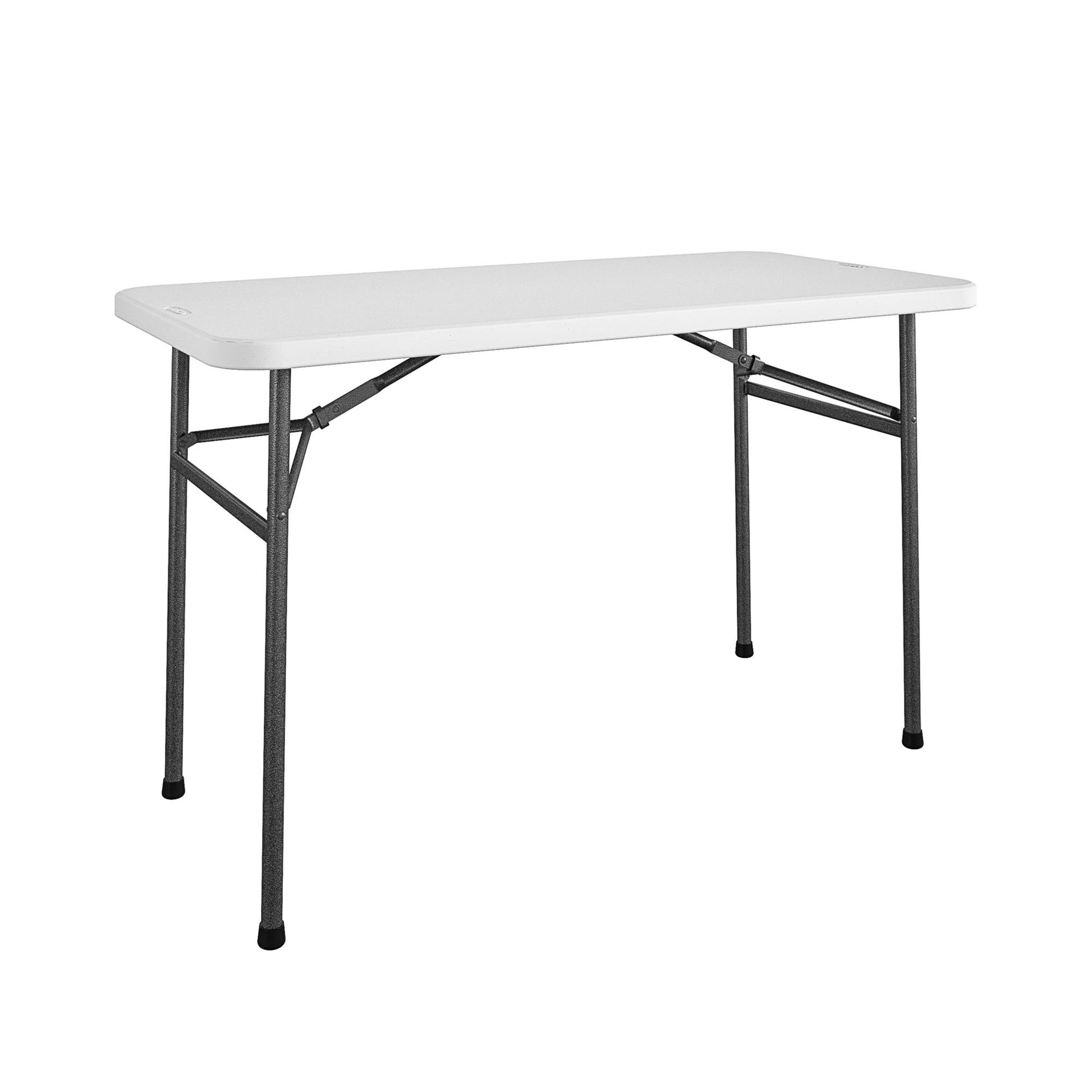 48 Inch Straight Folding Utility Table with 200 lb Weight Capacity - White - 1-Pack