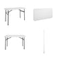 48 Inch Straight Folding Utility Table with 200 lb Weight Capacity - White - 1-Pack