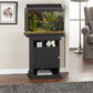 10/20 Gallon Aquarium Stand with Open and Concealed Storage - Black Oak