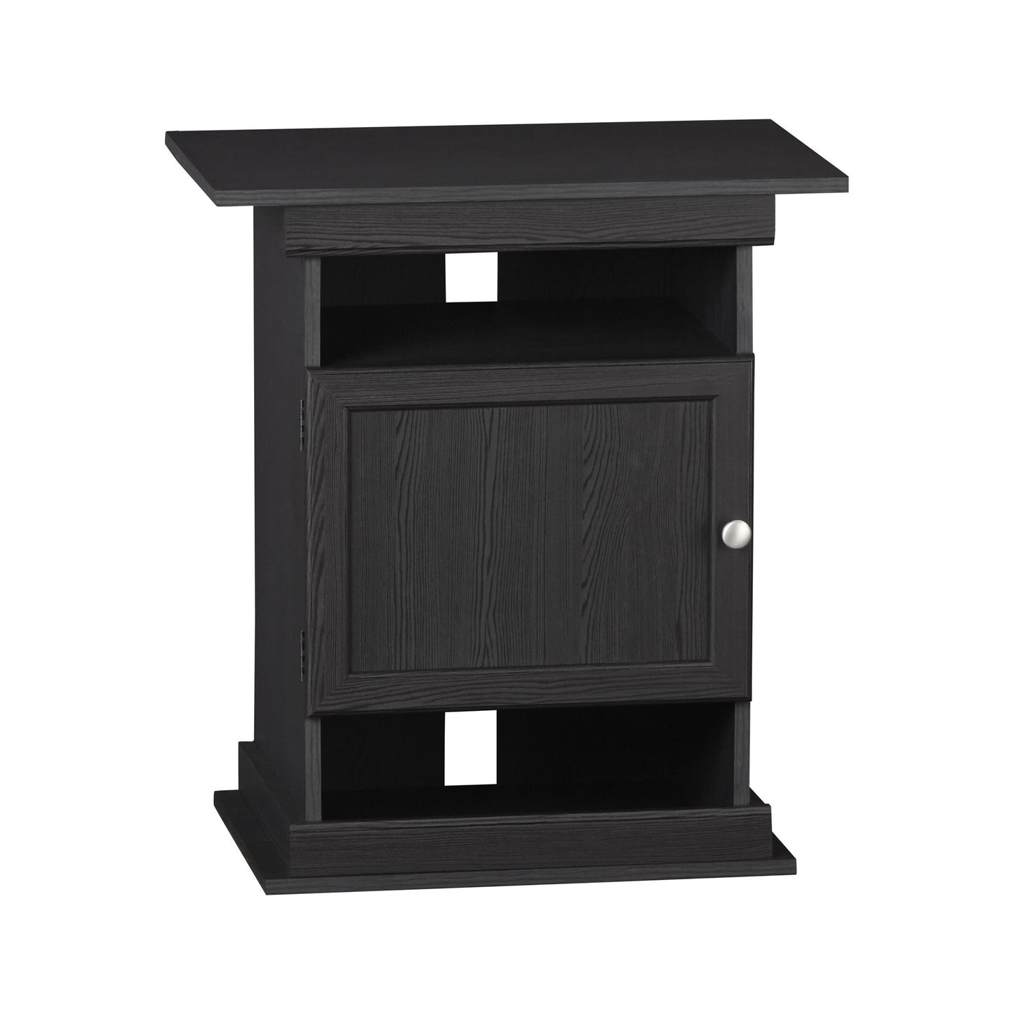10/20 Gallon Aquarium Stand with Open and Concealed Storage - Black Oak