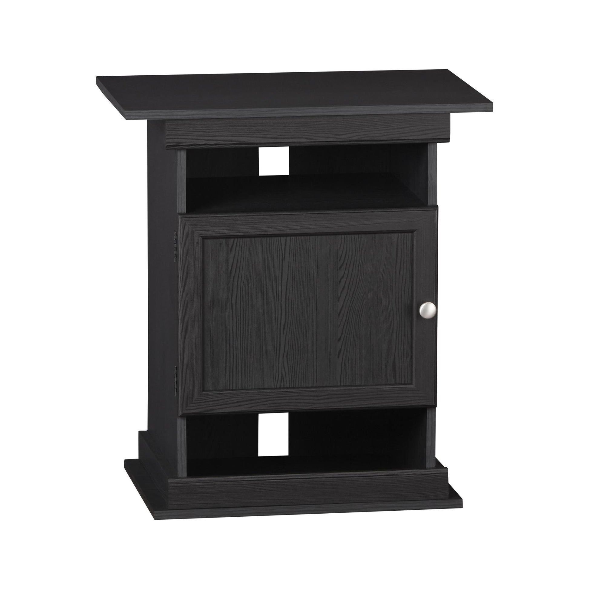 10/20 Gallon Aquarium Stand with Open and Concealed Storage - Black Oak