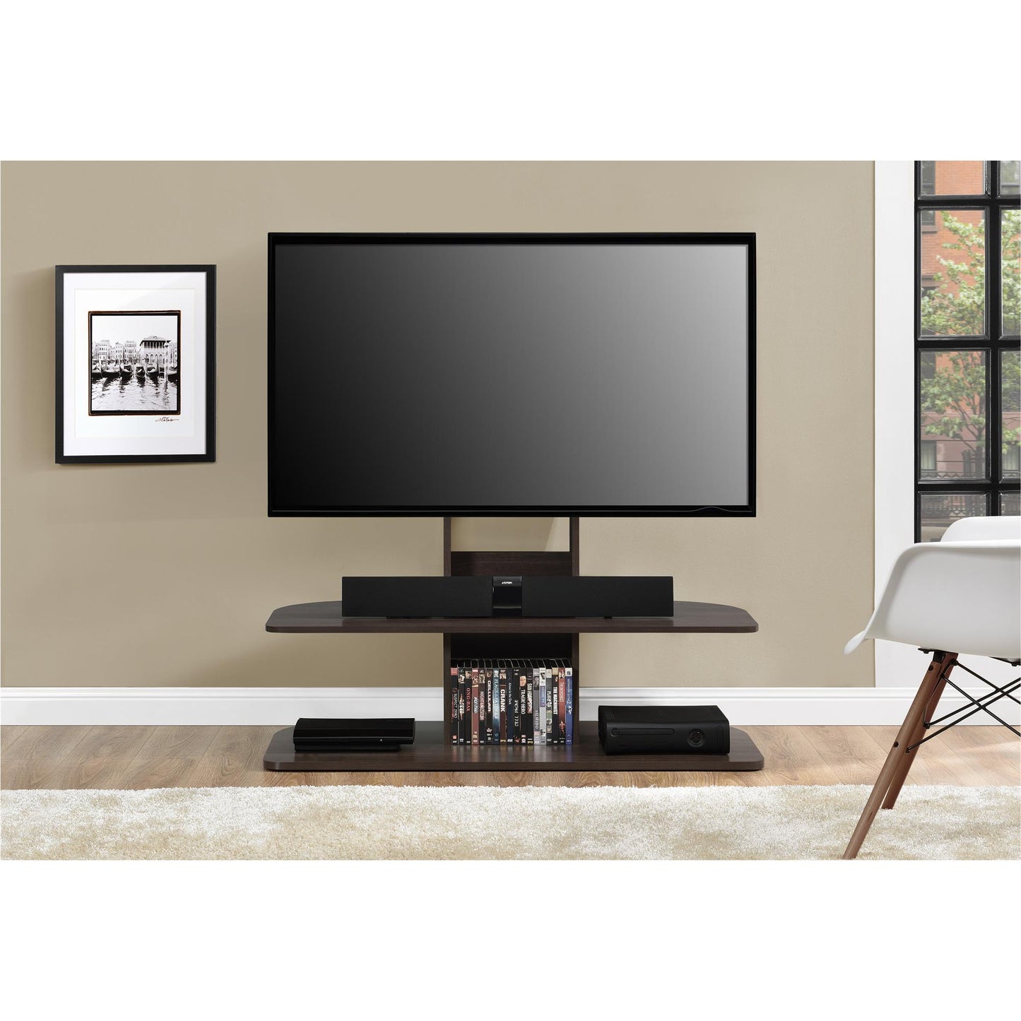 Galaxy Modern TV Stand with Mount for TVs up to 65 Inch - Espresso