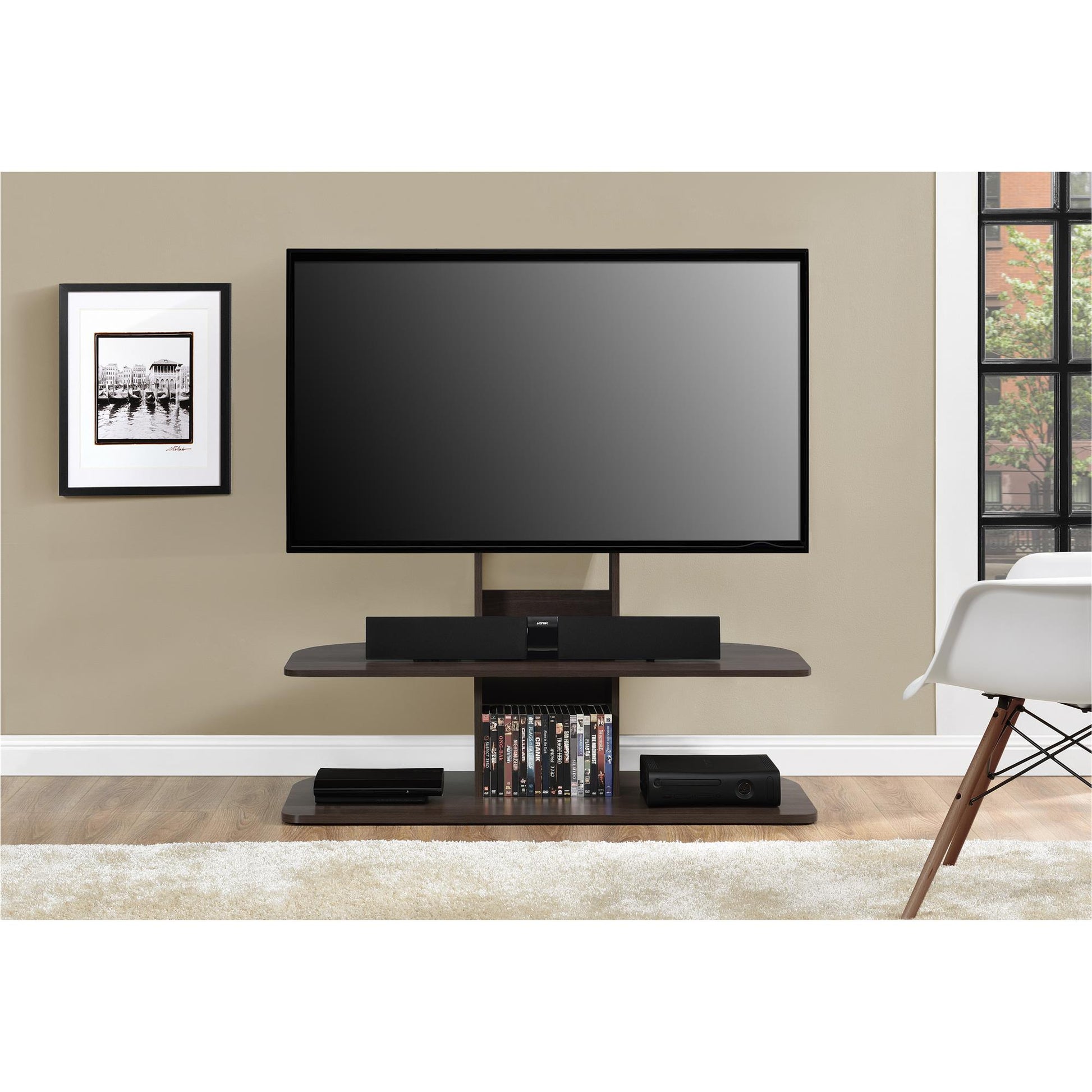 Galaxy Modern TV Stand with Mount for TVs up to 65 Inch - Espresso