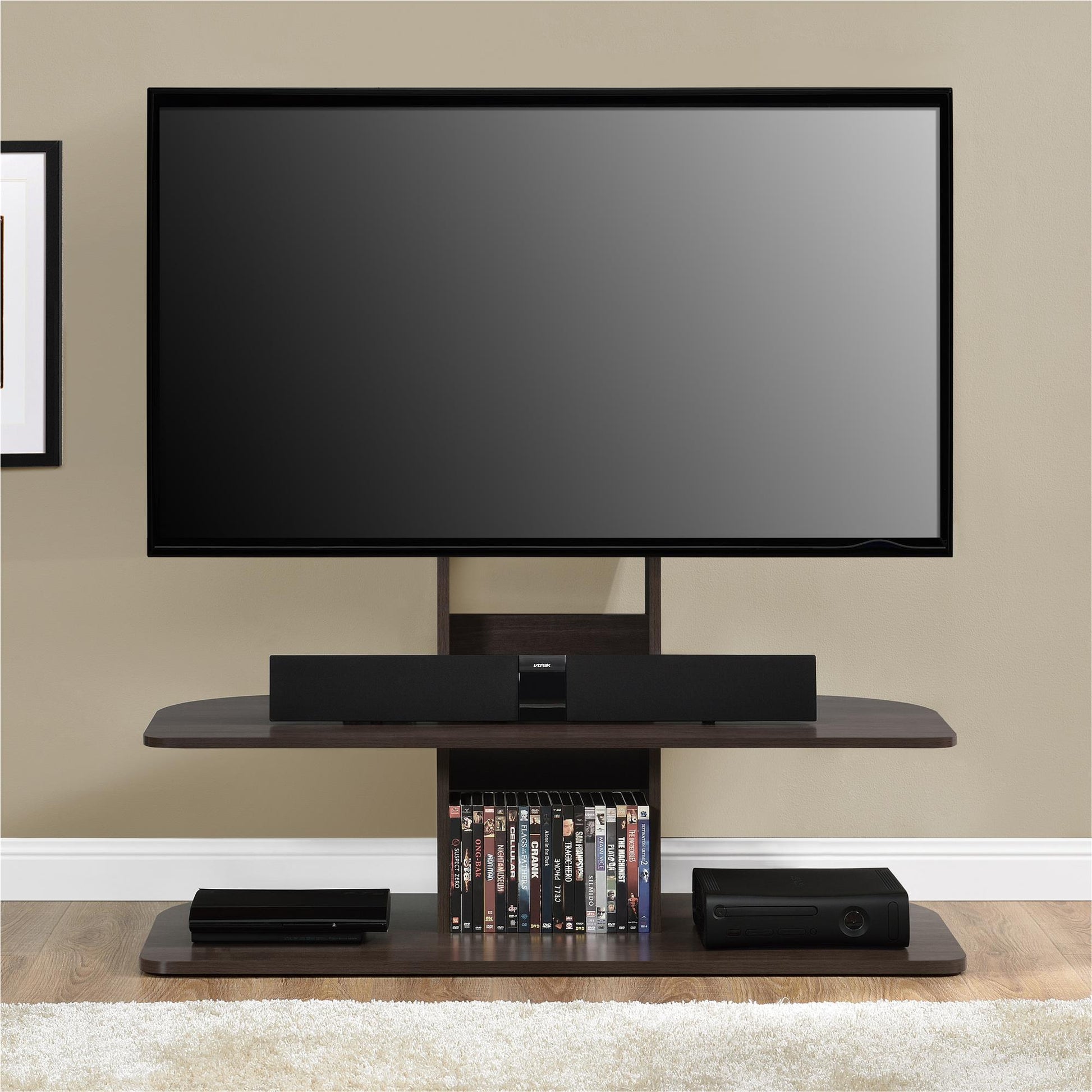 Galaxy Modern TV Stand with Mount for TVs up to 65 Inch - Espresso