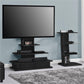 Galaxy TV Stand with Mount and Drawers for TVs up to 70 Inch - Black