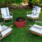 Asher 27" Wood Burning Fire Pit with Grilling Surface - Red