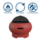 Asher 27" Wood Burning Fire Pit with Grilling Surface - Red