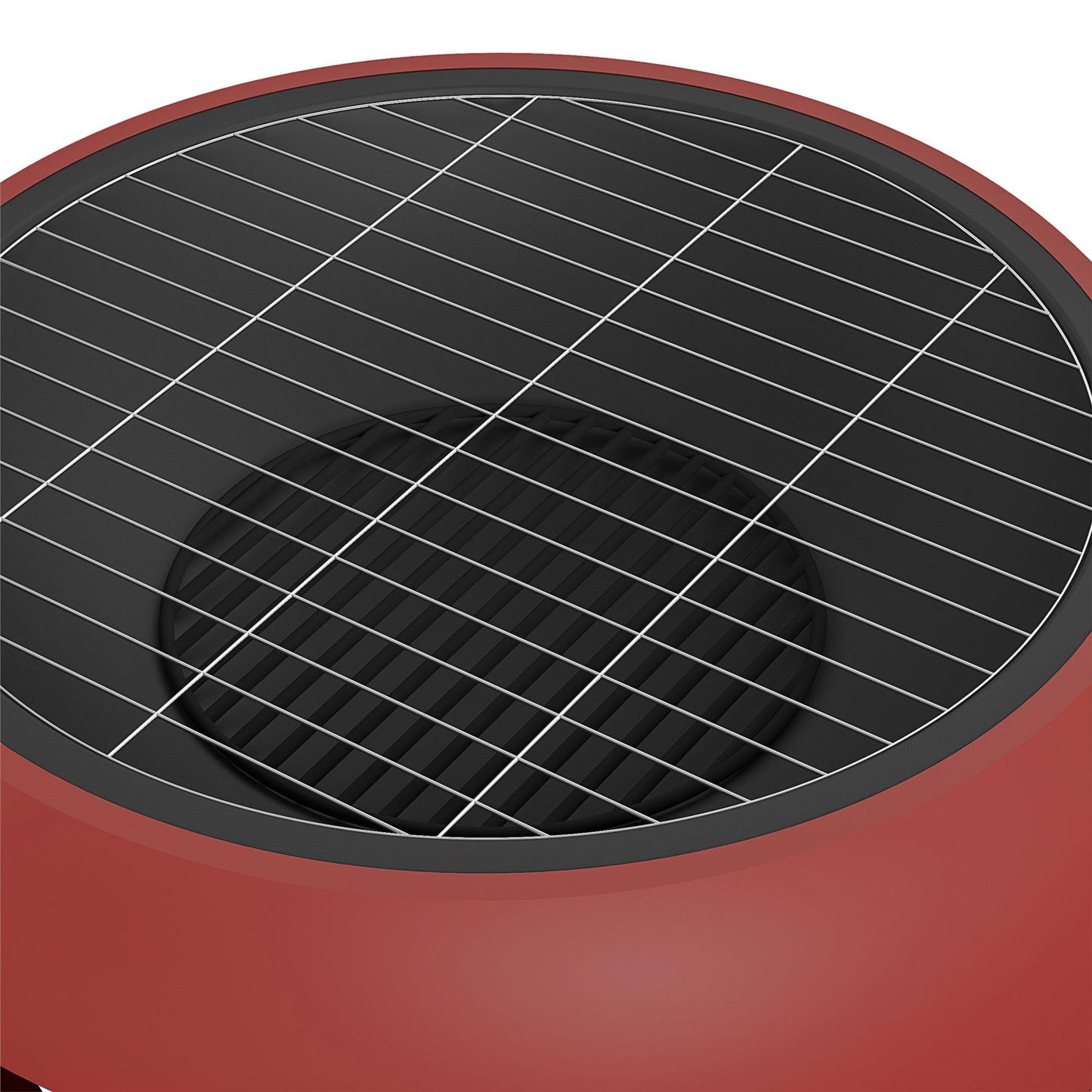 Asher 27" Wood Burning Fire Pit with Grilling Surface - Red