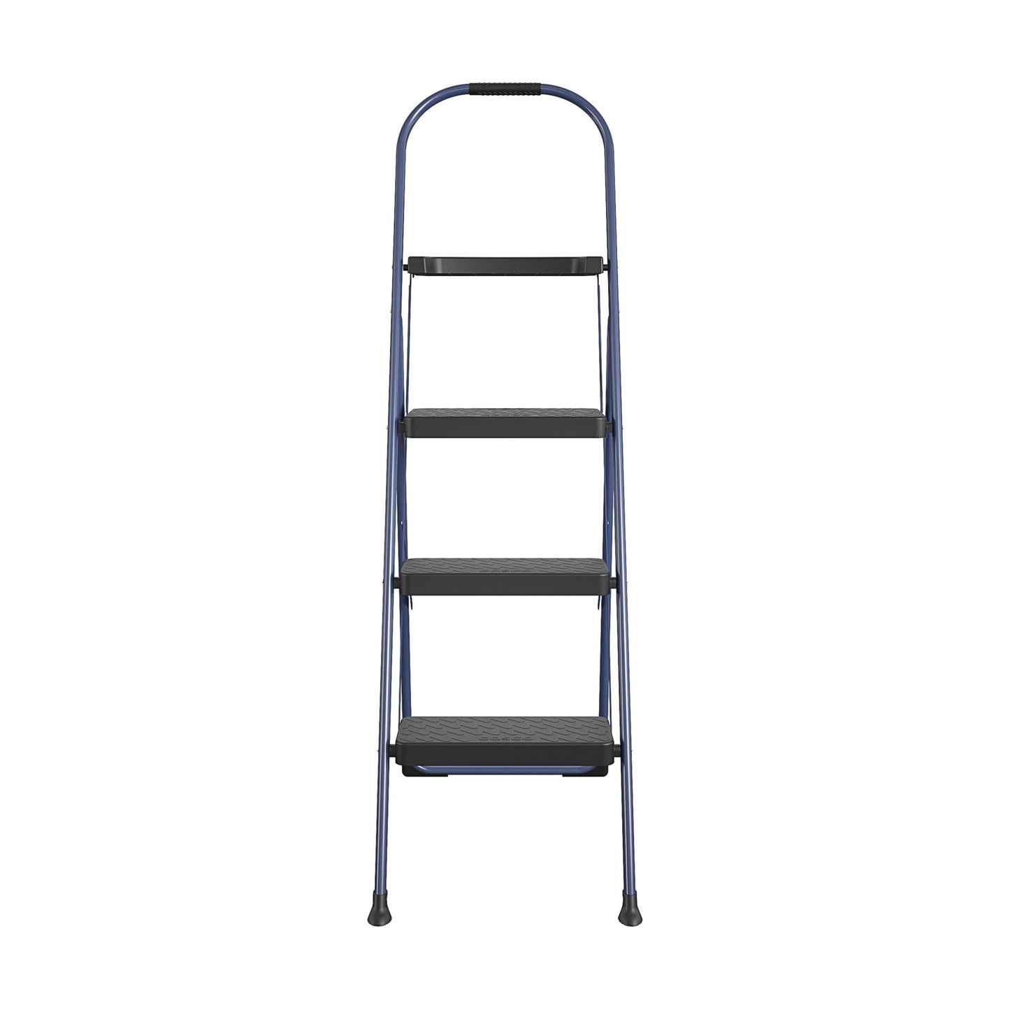 Multi-Step Folding Step Stool with 225 lb Weight Capacity - Navy - 3 Step with Tray