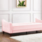 Novogratz Vintage Tufted Sofa Sleeper II, Pink Velvet - Light Pink