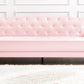 Novogratz Vintage Tufted Sofa Sleeper II, Pink Velvet - Light Pink