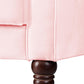 Novogratz Vintage Tufted Sofa Sleeper II, Pink Velvet - Light Pink