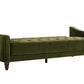 Novogratz Vintage Tufted Sofa Sleeper II, Green Velvet - Green