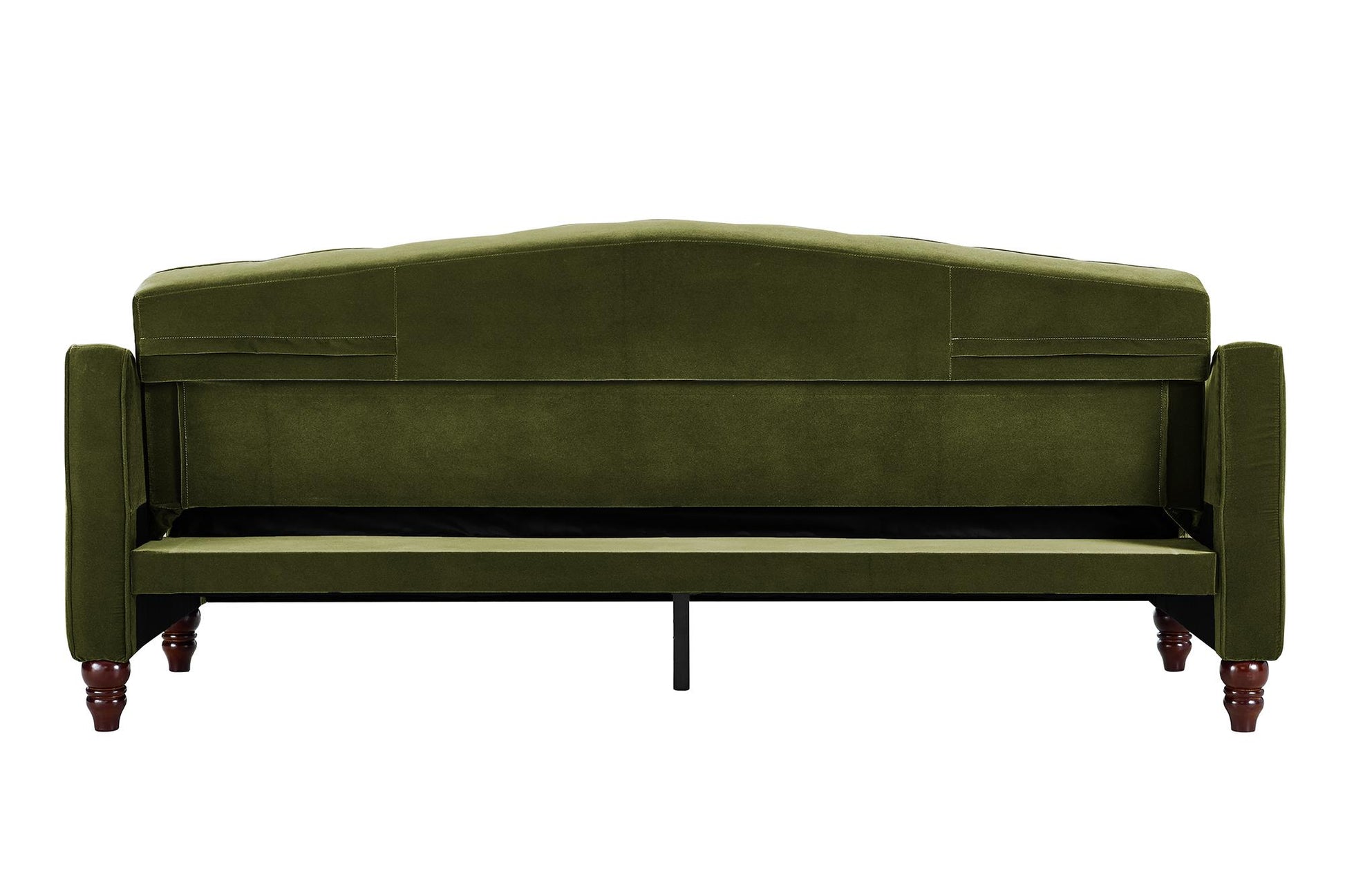Novogratz Vintage Tufted Sofa Sleeper II, Green Velvet - Green