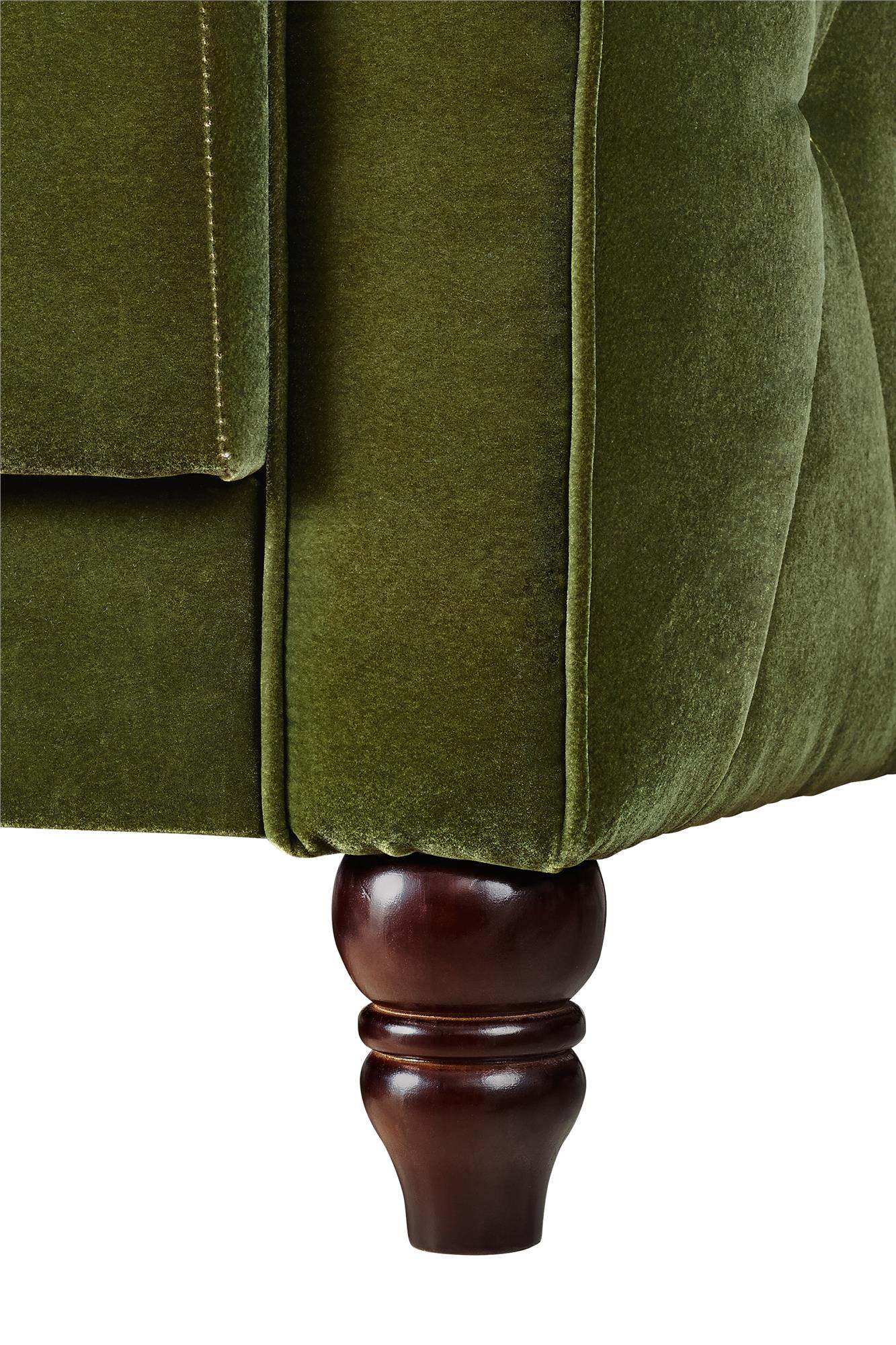 Novogratz Vintage Tufted Sofa Sleeper II, Green Velvet - Green
