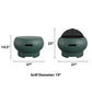 Asher 27" Wood Burning Fire Pit with Grilling Surface - Green