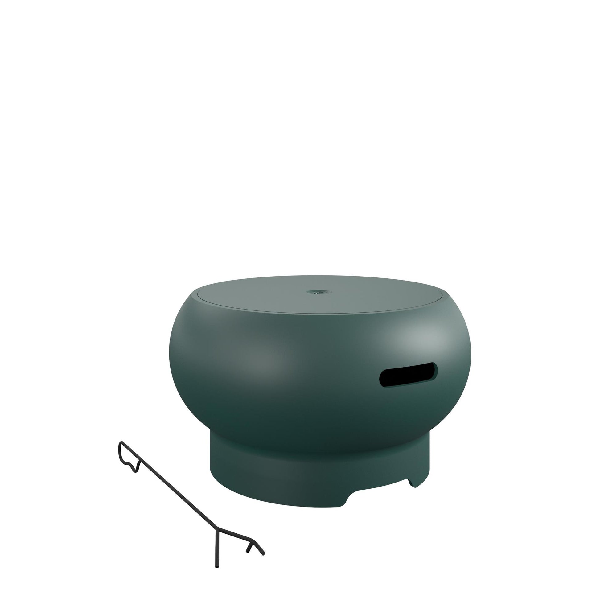 Asher 27" Wood Burning Fire Pit with Grilling Surface - Green