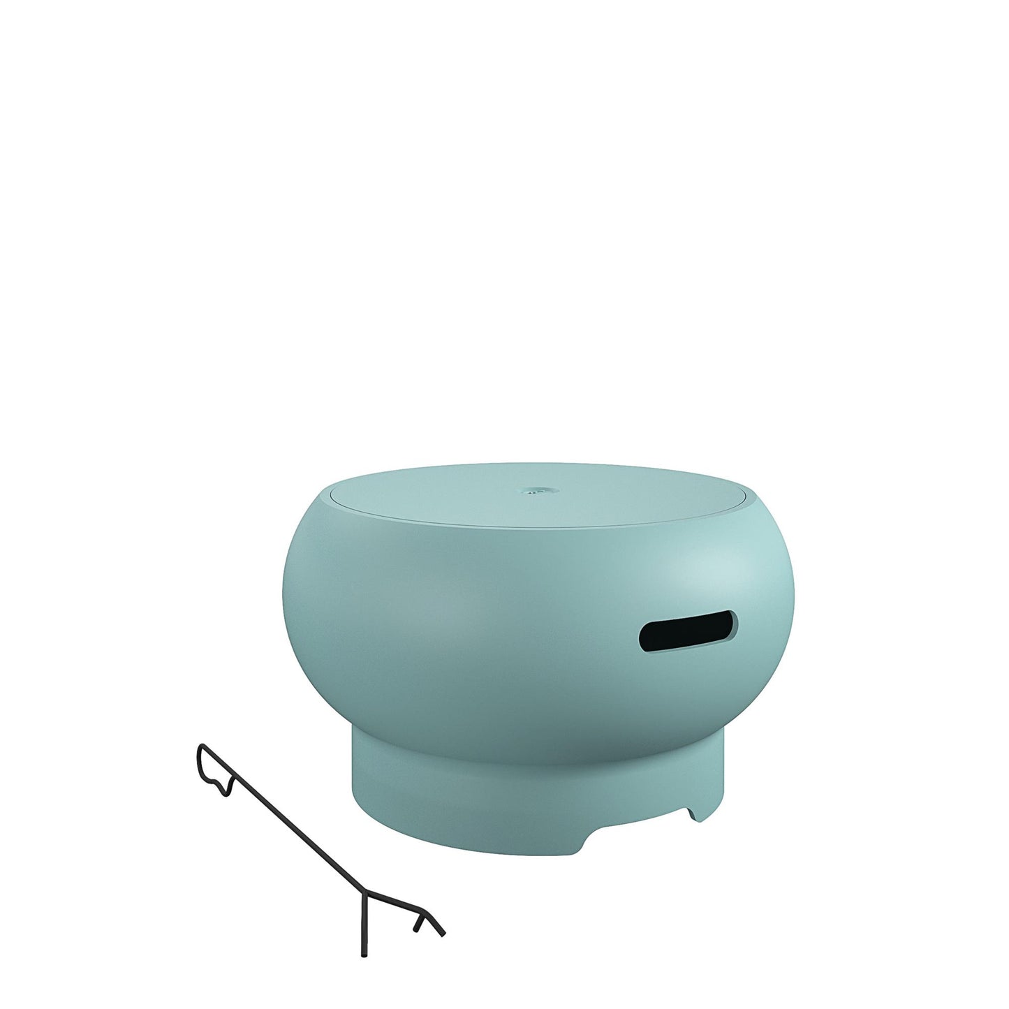 Asher 27" Wood Burning Fire Pit with Grilling Surface - Aqua Haze