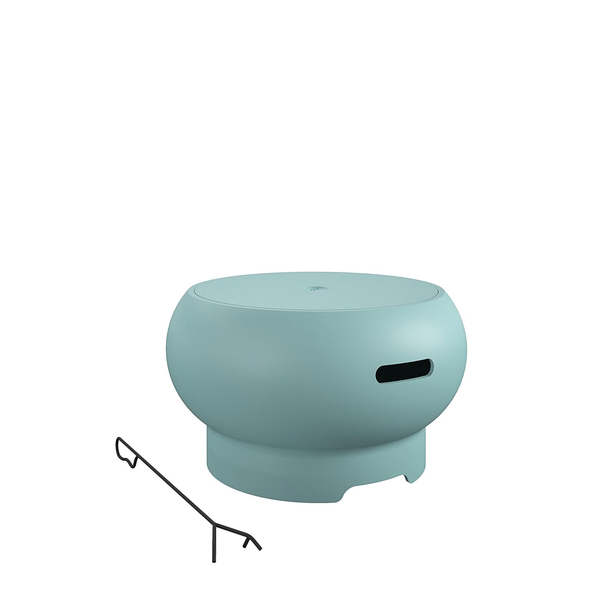 Asher 27" Wood Burning Fire Pit with Grilling Surface - Aqua Haze