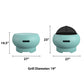 Asher 27" Wood Burning Fire Pit with Grilling Surface - Aqua Haze