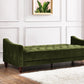 Novogratz Vintage Tufted Sofa Sleeper II, Green Velvet - Green