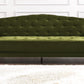 Novogratz Vintage Tufted Sofa Sleeper II, Green Velvet - Green