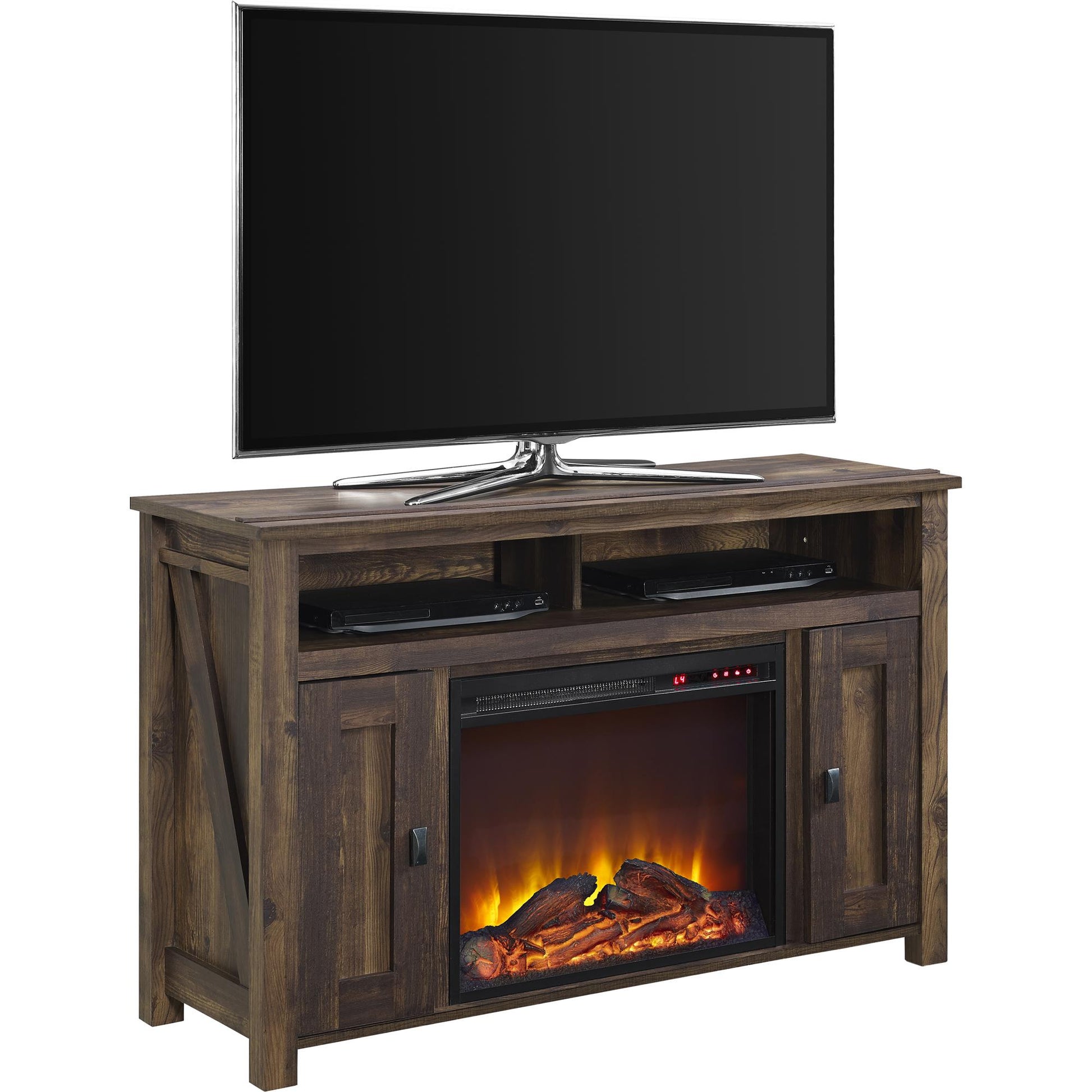 Farmington Electric Fireplace TV Console for TVs up to 50 Inch - Rustic
