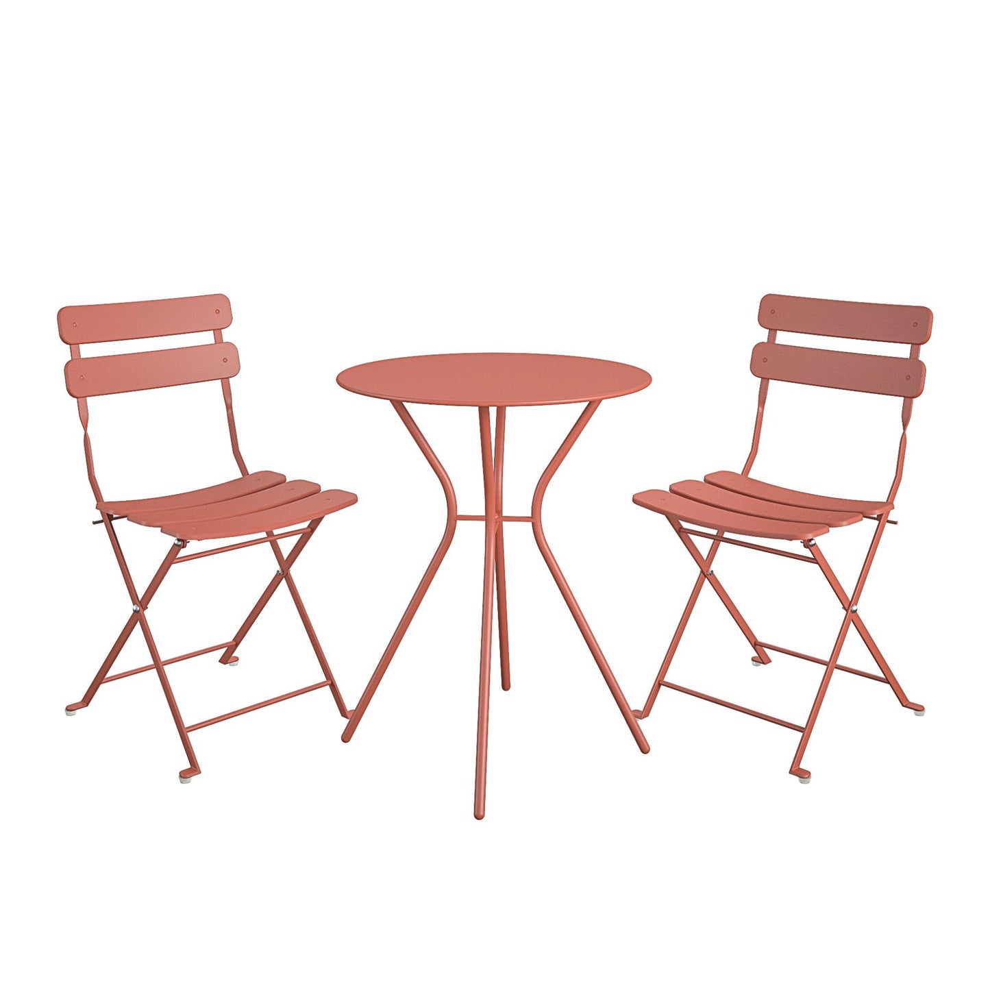 Brennan 3 Piece Bistro Set with 2 Folding Chairs - Kiwi Green