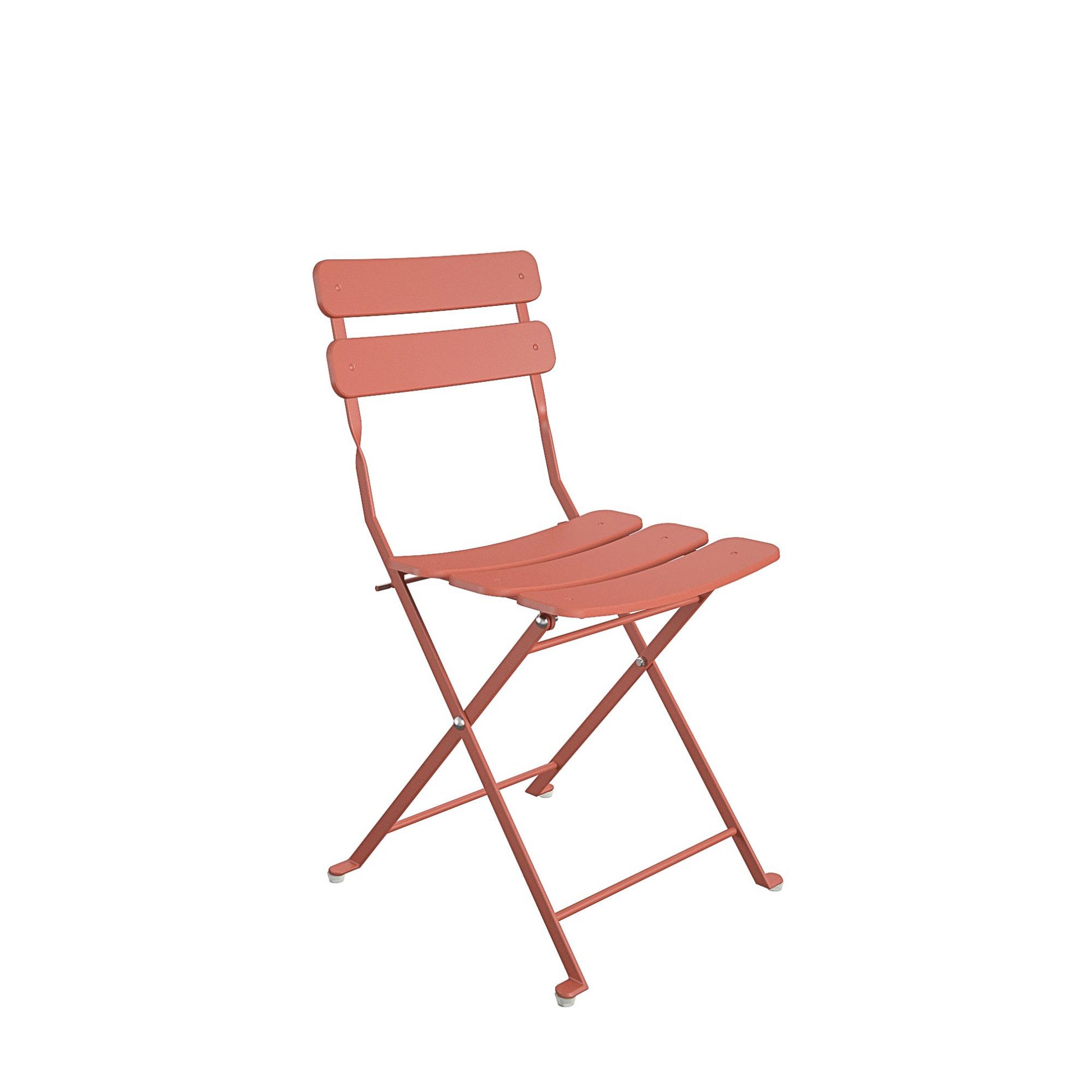 Brennan 3 Piece Bistro Set with 2 Folding Chairs - Sunbaked Orange