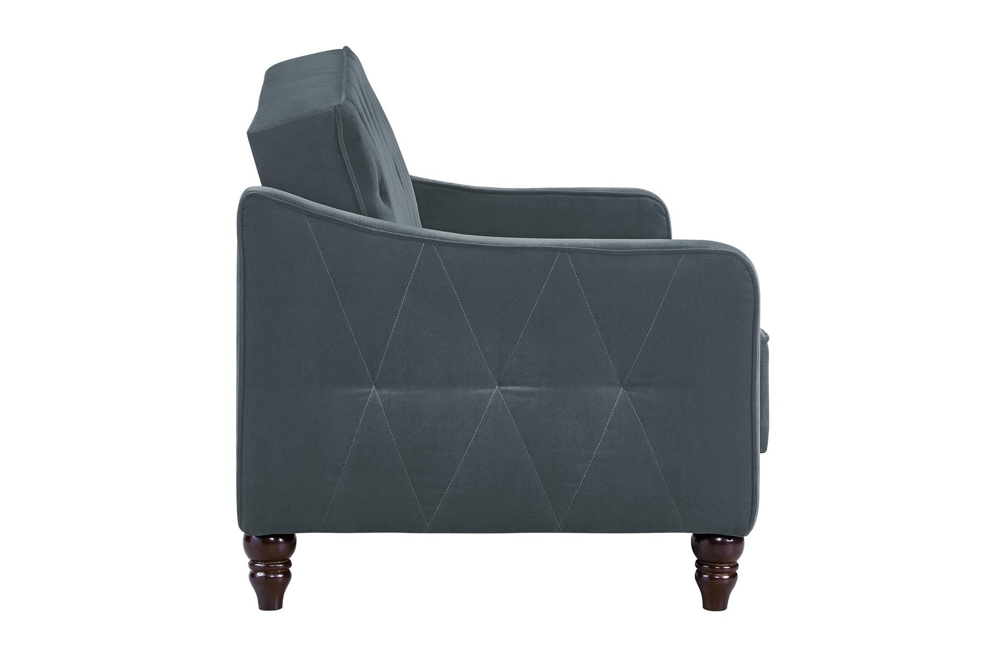 Novogratz Vintage Tufted Sofa Sleeper  - Blue Velvet