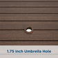 Counter Height Patio Bar Dining Table with Weather Resistant Frame - Brown