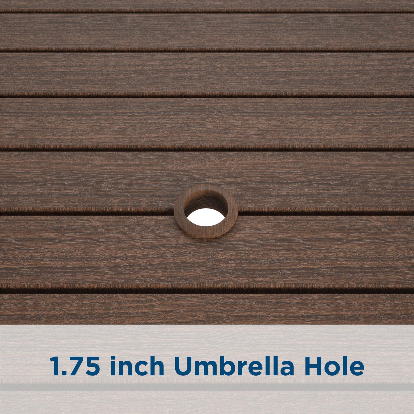 Counter Height Patio Bar Dining Table with Weather Resistant Frame - Brown