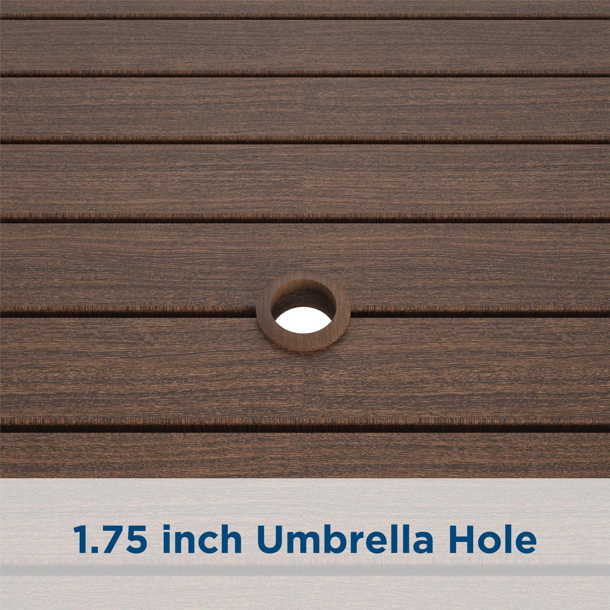 Counter Height Patio Bar Dining Table with Weather Resistant Frame - Brown