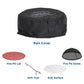 Asher 27" Wood Burning Fire Pit with Grilling Surface - Red