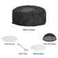 Novogratz Poolside Collection, Asher 27" Wood Burning Fire Pit with Grilling Surface, Bright White - White