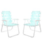 Novogratz Poolside Gossip Collection, Priscilla Folding Chairs, 2-Pack, Aqua Haze - Aqua Haze - 2-Pack