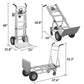 3 in 1 Assist Series Aluminum 4 Wheel Hand Truck with Multiple Positions - Black