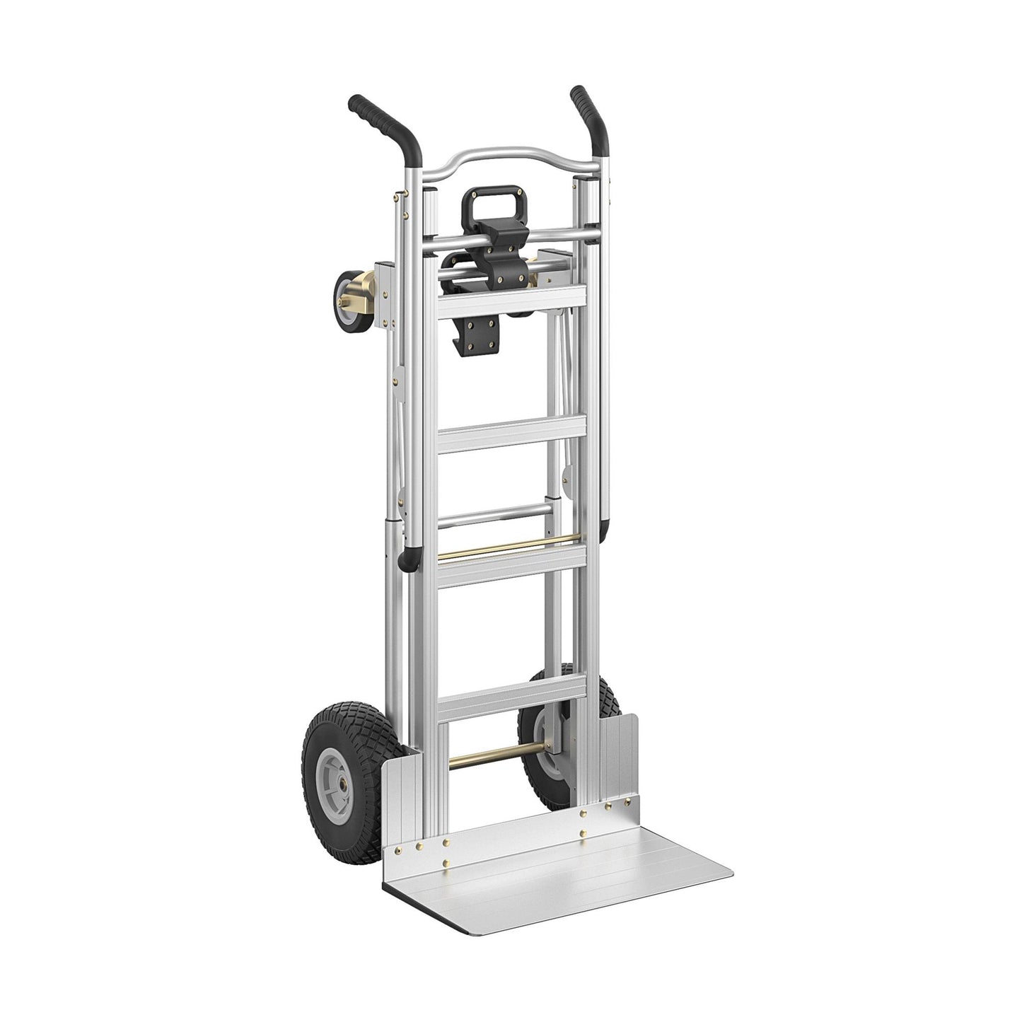 3 in 1 Assist Series Aluminum 4 Wheel Hand Truck with Multiple Positions - Black