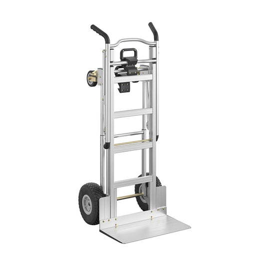 3 in 1 Assist Series Aluminum 4 Wheel Hand Truck with Multiple Positions - Black
