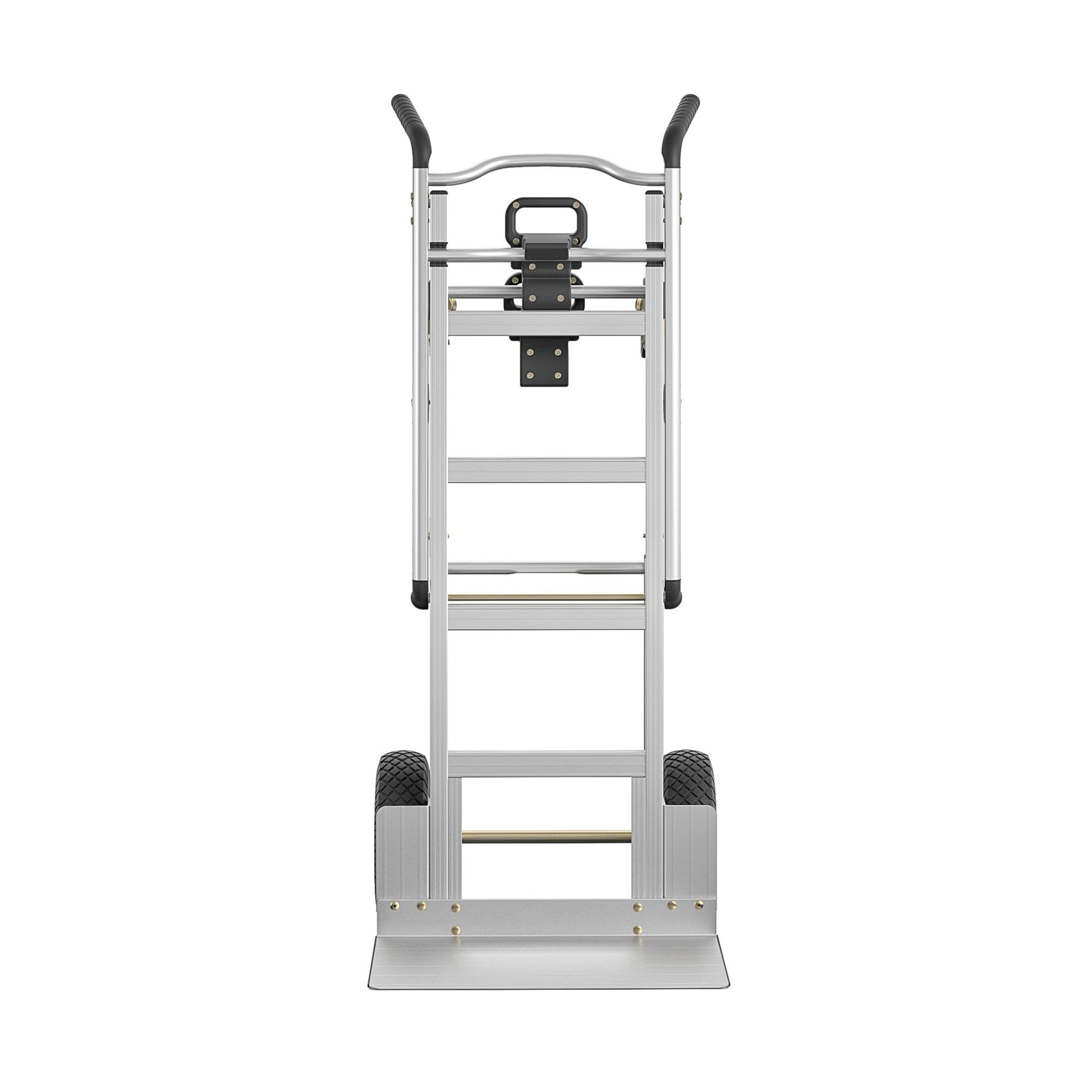 3 in 1 Assist Series Aluminum 4 Wheel Hand Truck with Multiple Positions - Black